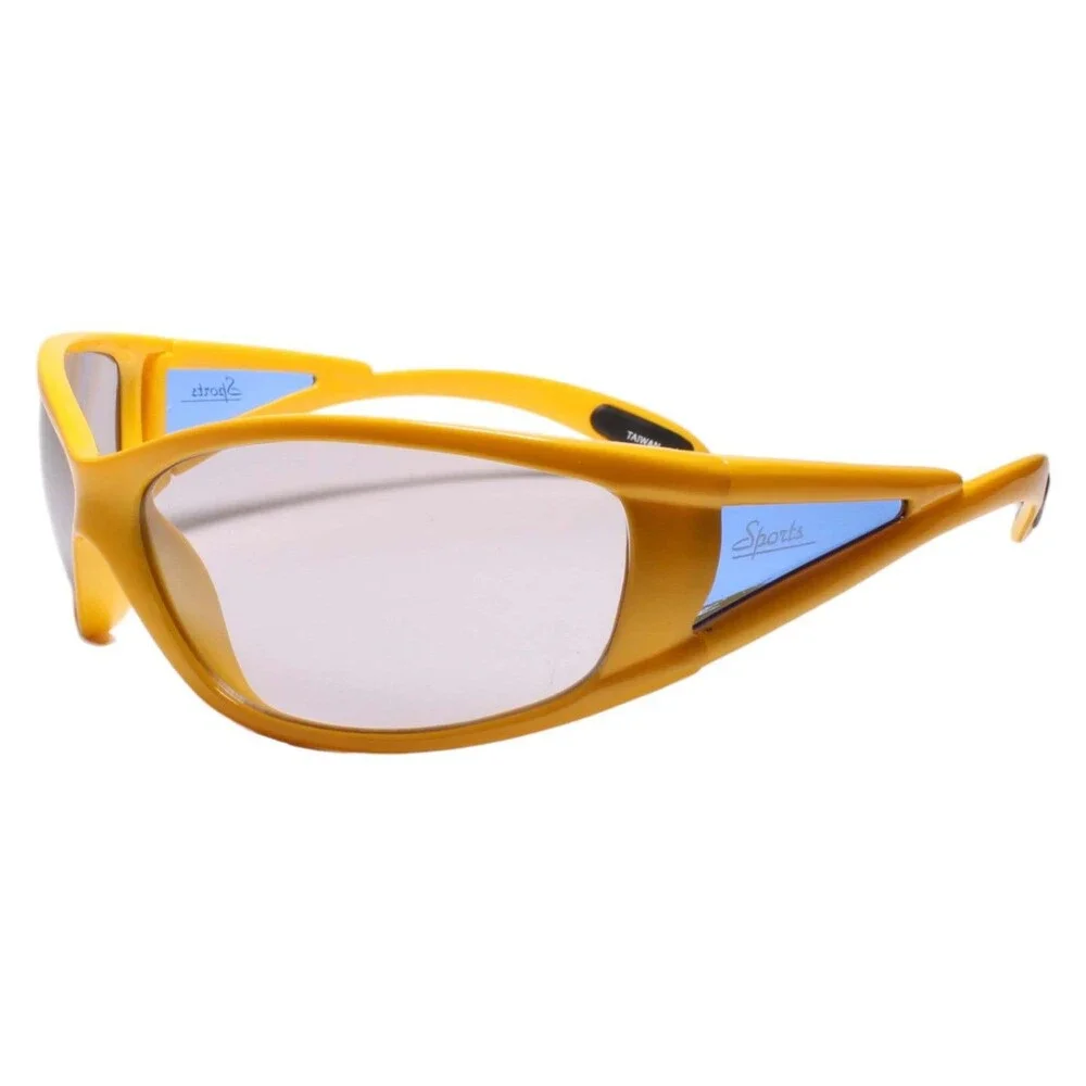 Classic Wrap Around Vintage Sporty Design Yellow Sunglasses